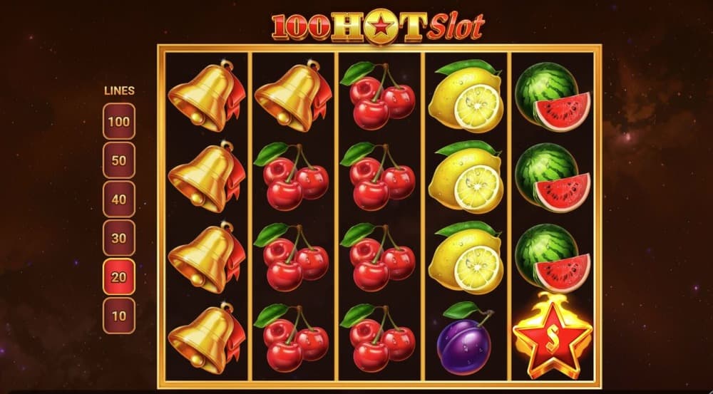 Jugabilidad de 100 Hot Slot